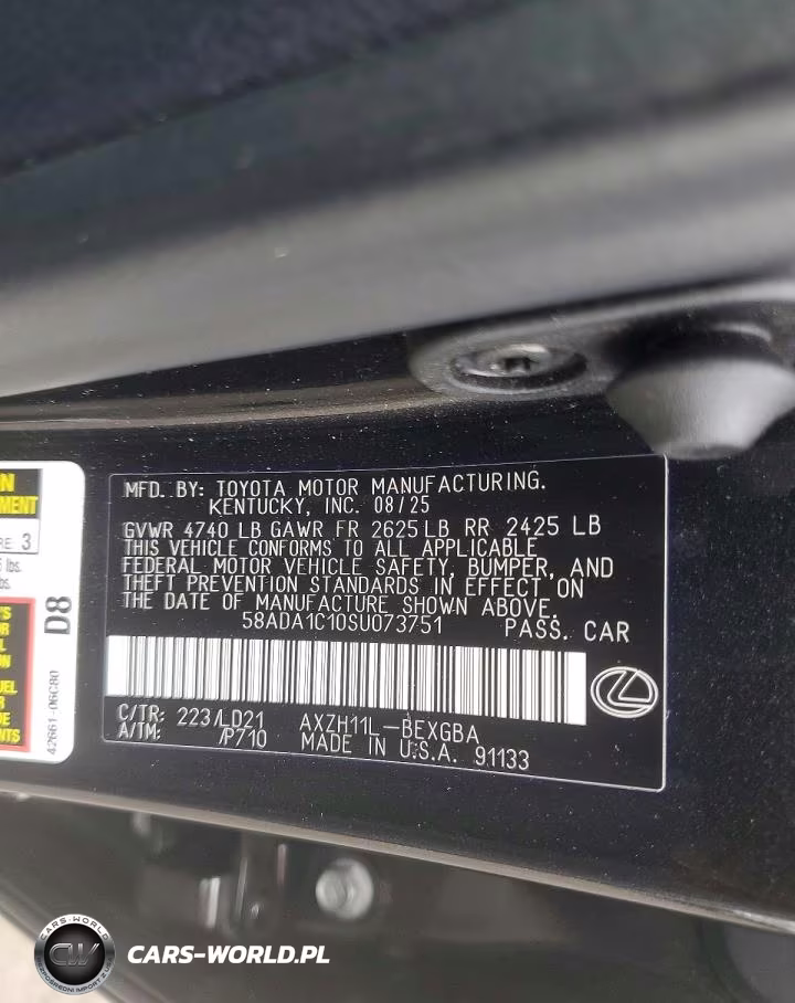 2025 Lexus Es 300H Base VIN:58ADA1C10SU073751 - 12
