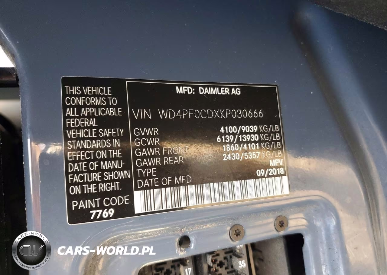 2019 Mercedes Benz Sprinter 2500 Delivery Van VIN:WD4PF0CDXKP030666 - 13