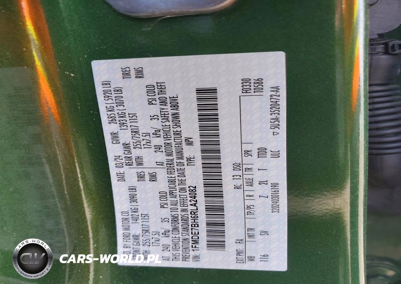 2024 Ford Bronco Big Bend VIN:1FMDE7BH6RLA24082 - 13