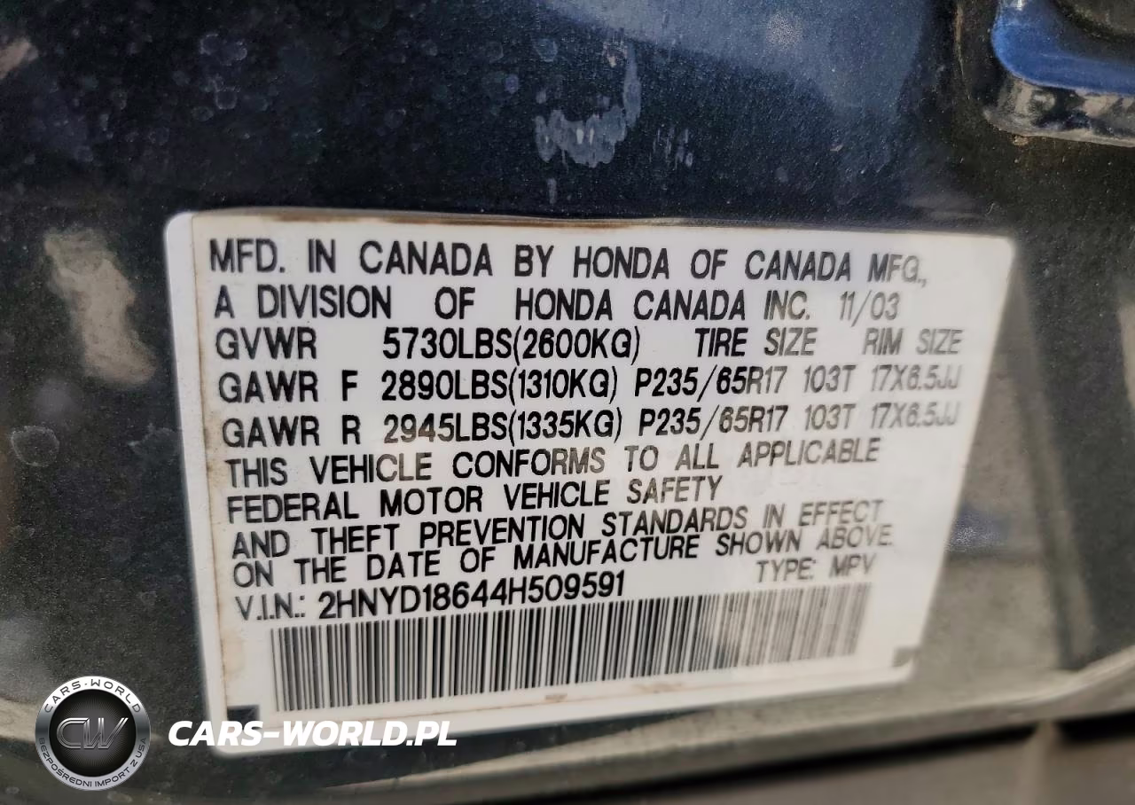 2004 Acura Mdx Touring VIN:2HNYD18644H509591 - 12