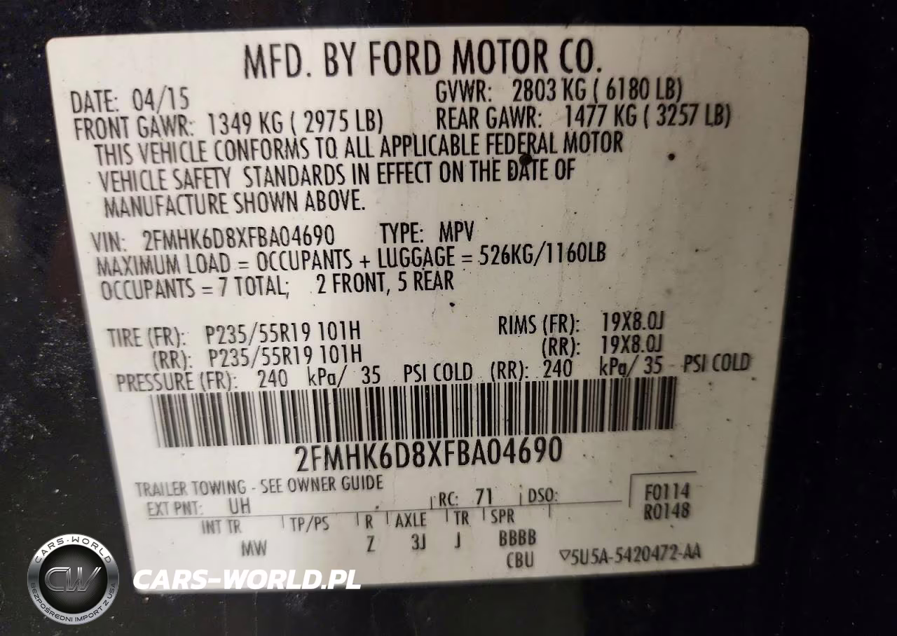 2015 Ford Flex Limited VIN:2FMHK6D8XFBA04690 - 13