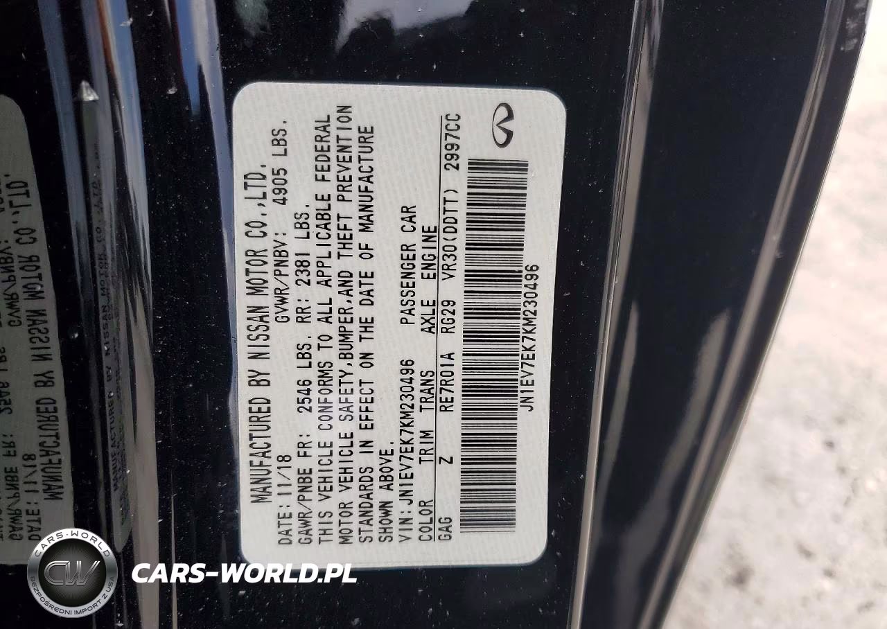 2019 Infiniti Q60 3.0T Luxe VIN:JN1EV7EK7KM230496 - 13