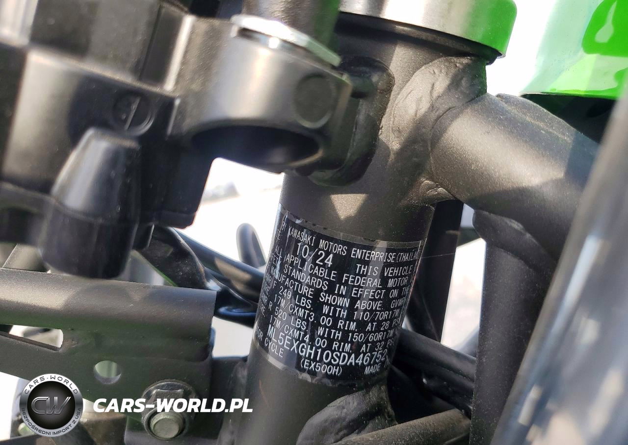 2025 Kawasaki Ex500 H VIN:ML5EXGH10SDA46752 - 10