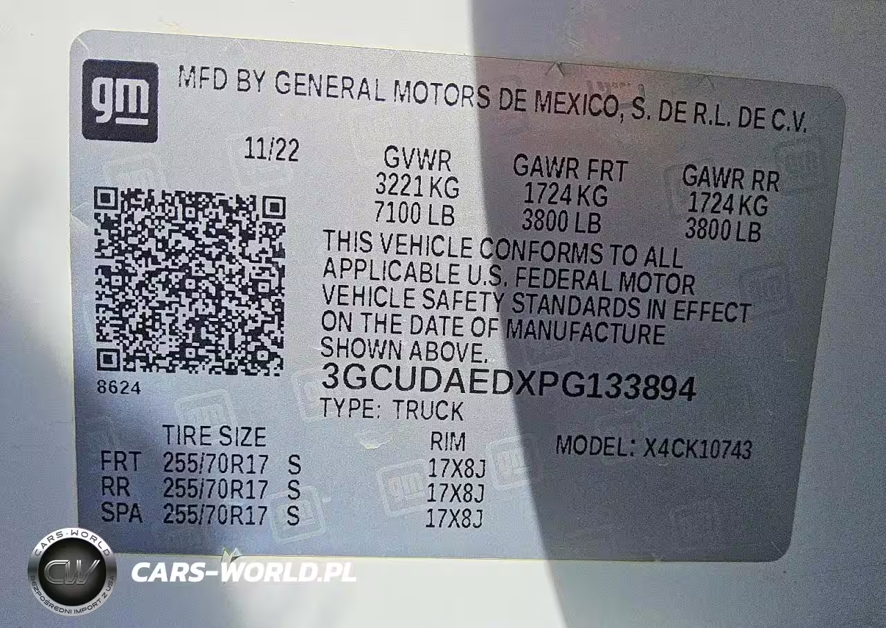 2023 Chevrolet Silverado K1500 VIN:3GCUDAEDXPG133894 - 12