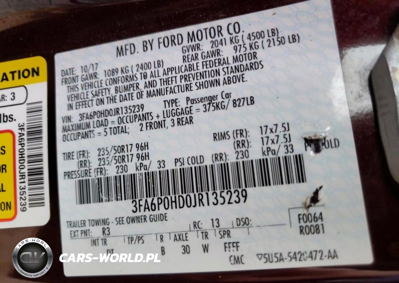 2018 Ford Fusion Se VIN:3FA6P0HD0JR135239 - 10