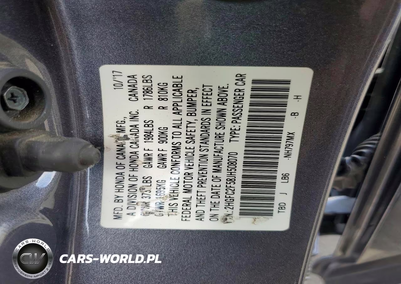 2018 Honda Civic Lx VIN:2HGFC2F58JH508070 - 12