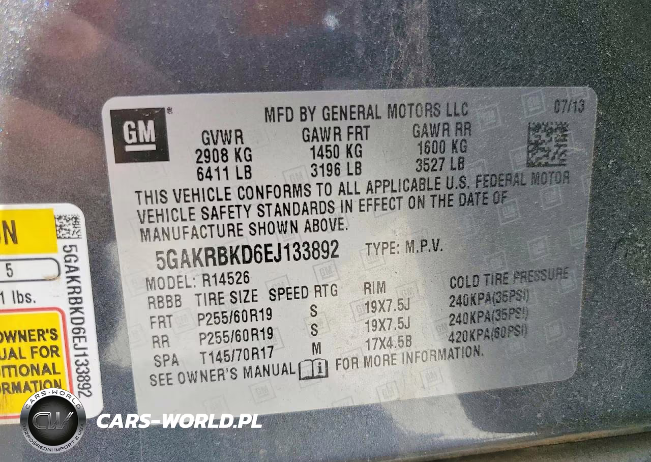 2014 Buick Enclave VIN:5GAKRBKD6EJ133892 - 13