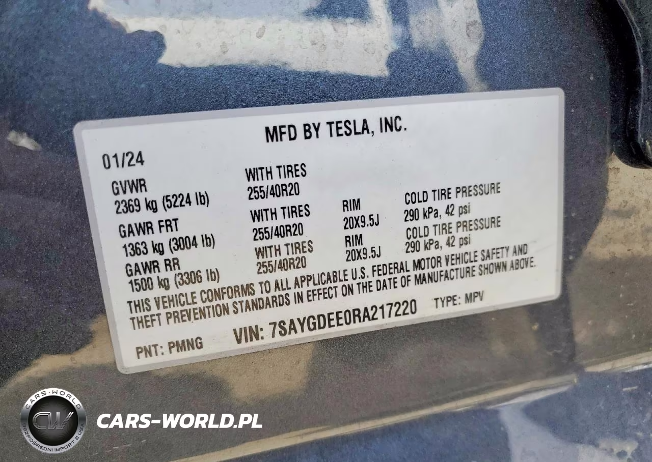2024 Tesla Model Y VIN:7SAYGDEE0RA217220 - 14