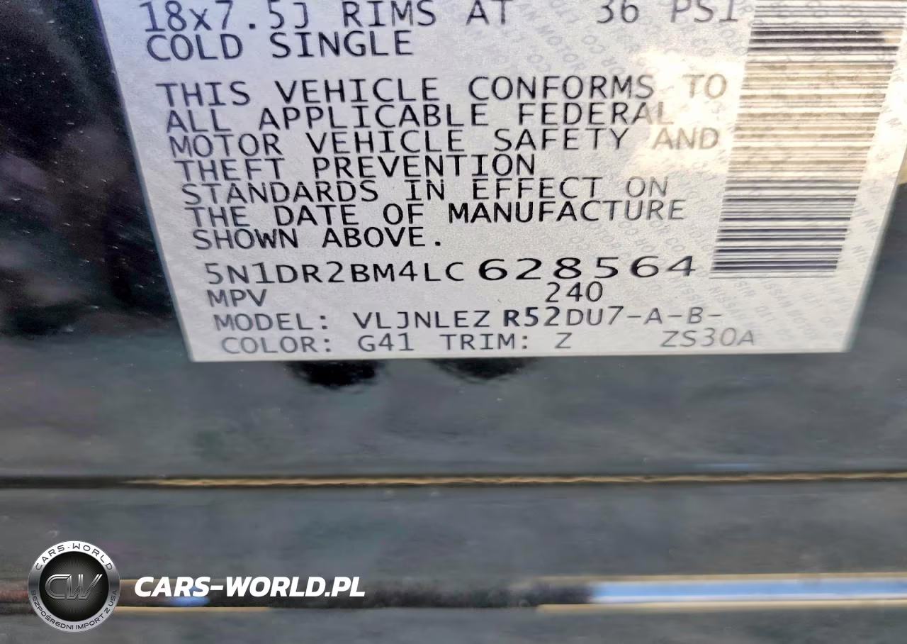 2020 Nissan Pathfinder Sv VIN:5N1DR2BM4LC628564 - 14