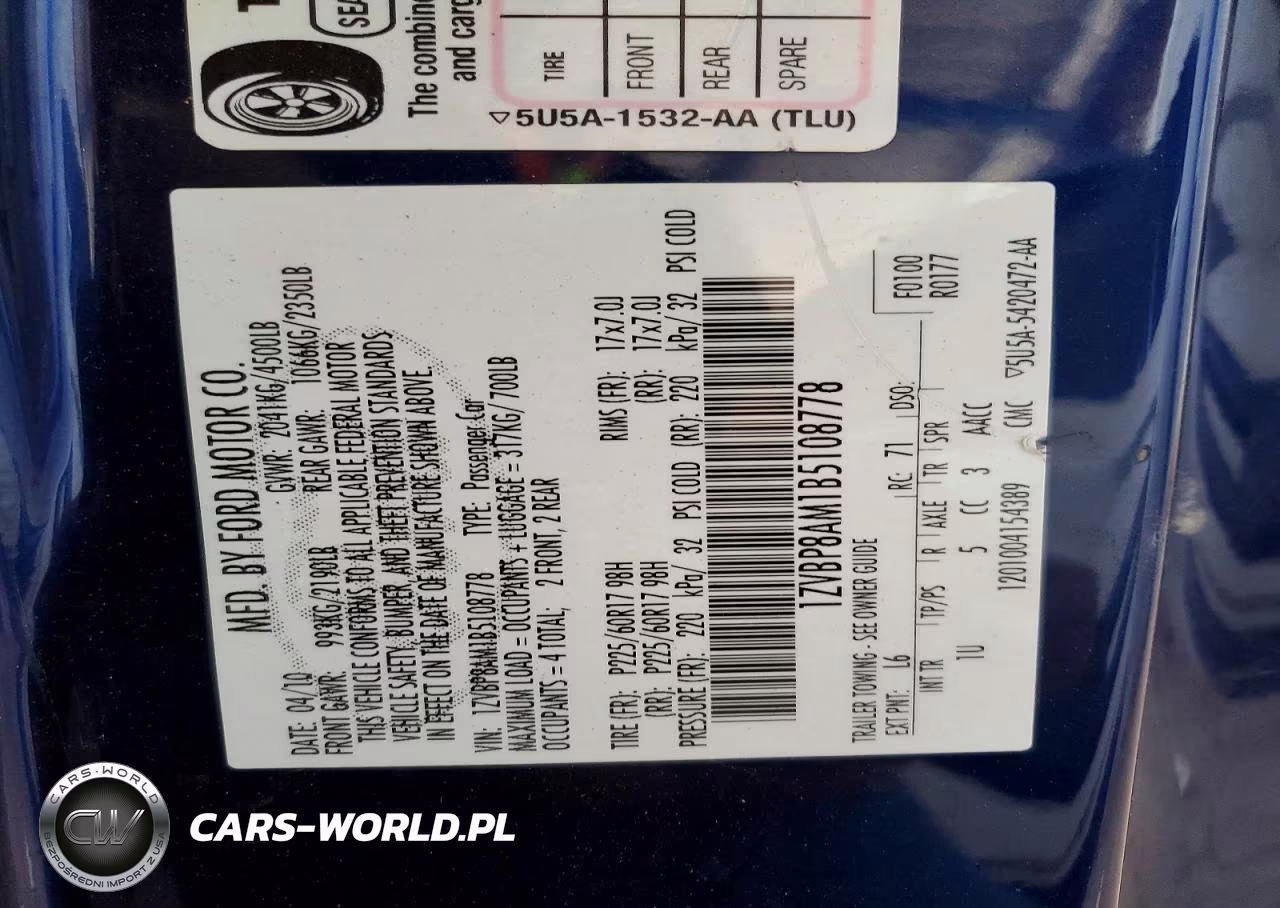 2011 Ford Mustang VIN:1ZVBP8AM1B5108778 - 12