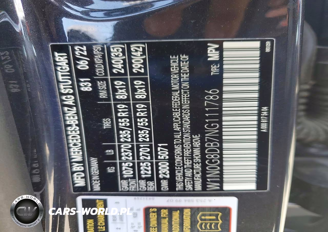 2022 Mercedes-Benz Glc 300 VIN:W1N0G8DB7NG111786 - 12