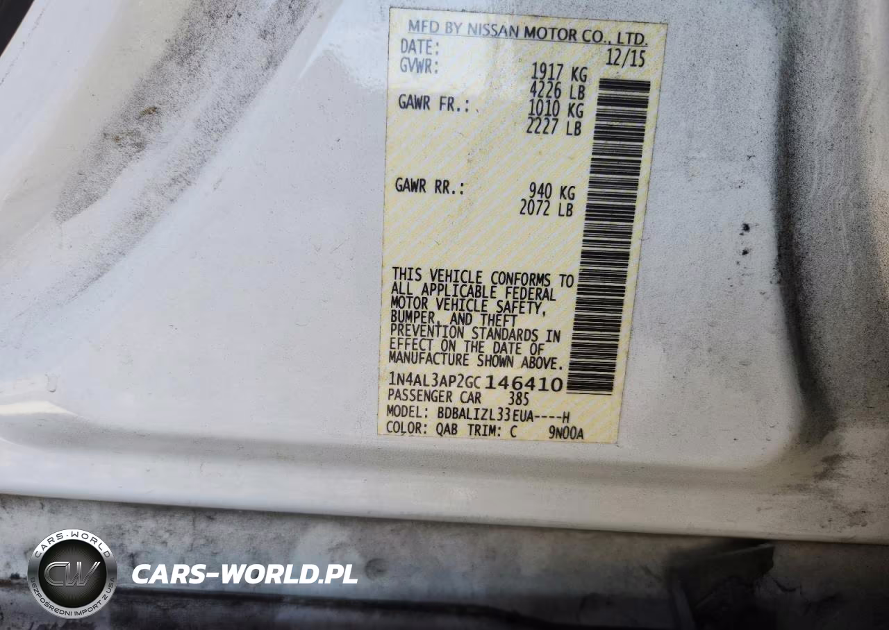 2016 Nissan Altima 2.5 Sv VIN:1N4AL3AP2GC146410 - 12