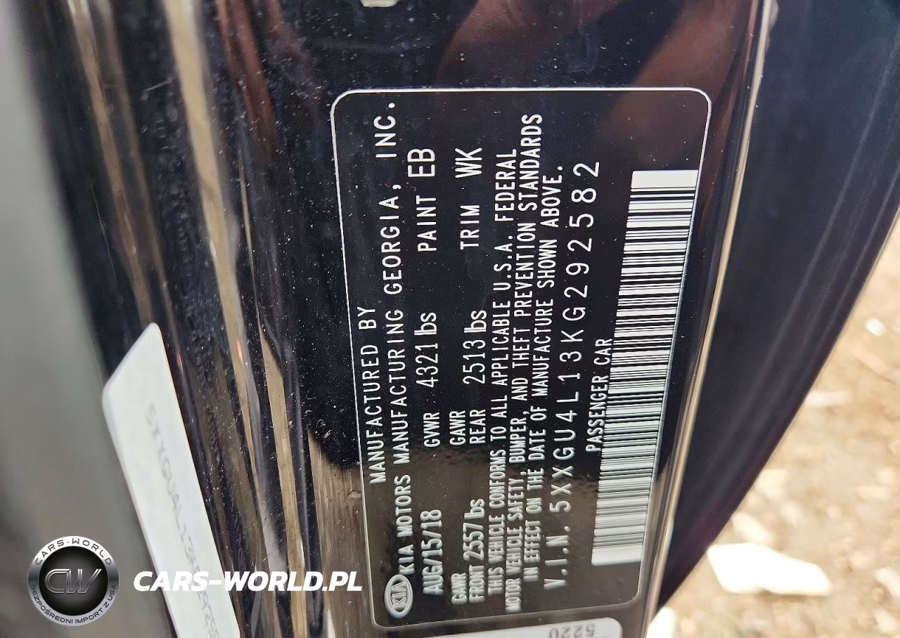 2019 Kia Optima Ex VIN:5XXGU4L13KG292582 - 12