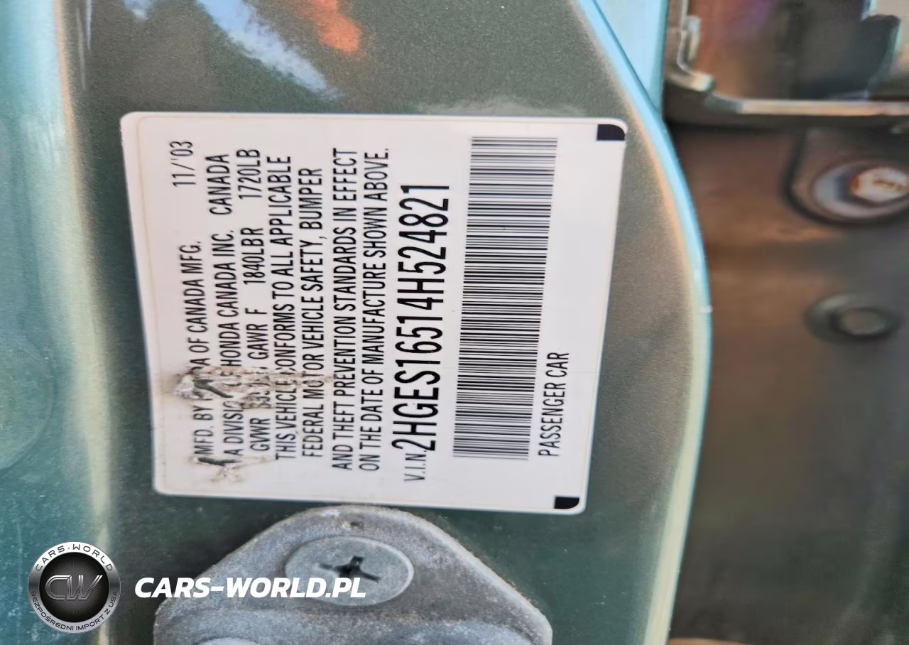 2004 Honda Civic VIN:2HGES16514H524821 - 13