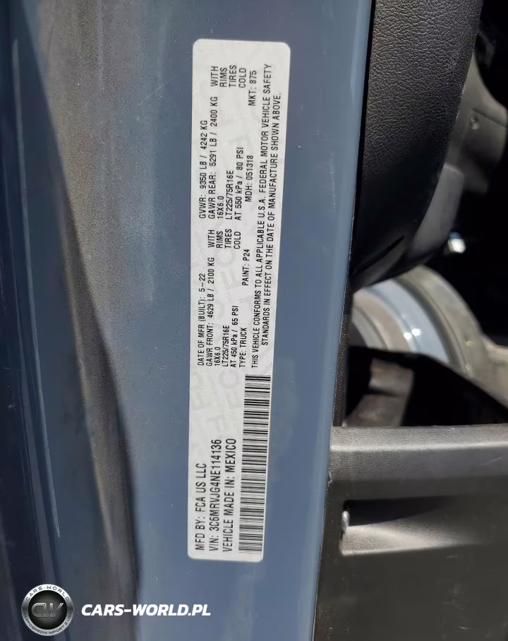 2022 Ram Promaster 3500 Delivery Van VIN:3C6MRVJG4NE114136 - 13