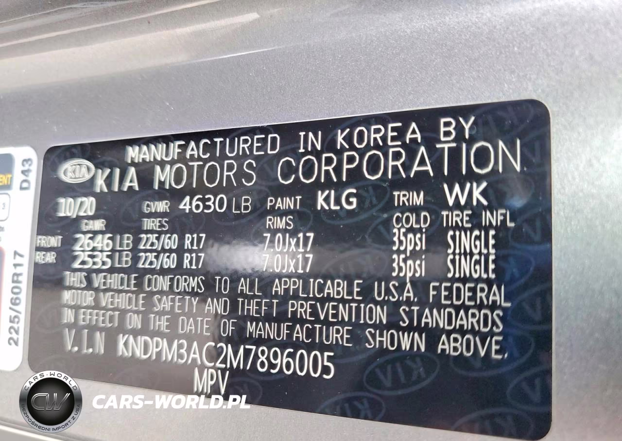 2021 Kia Sportage Lx VIN:KNDPM3AC2M7896005 - 13