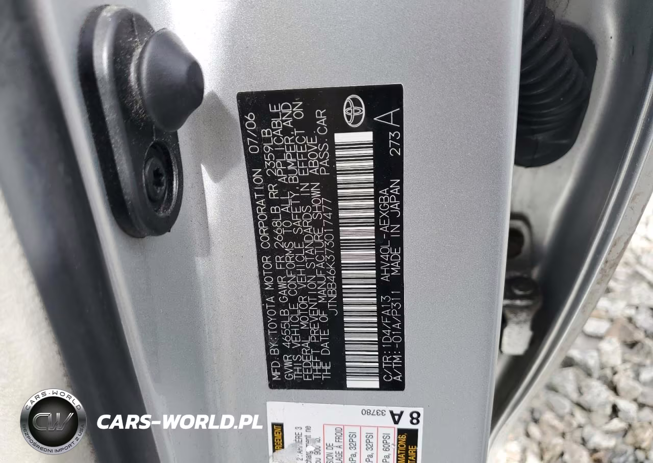 2007 Toyota Camry Hybrid VIN:JTNBB46K373017477 - 12