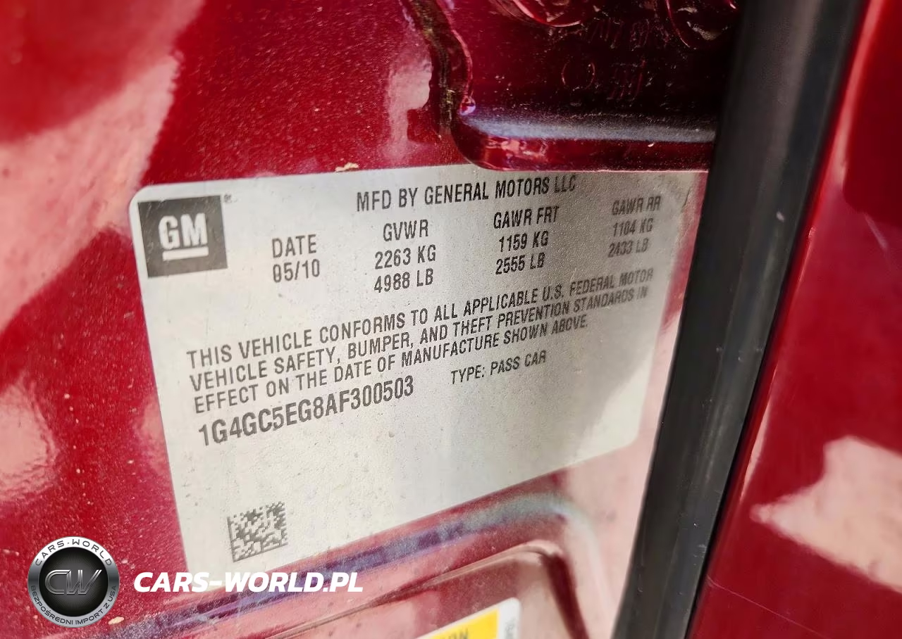 2010 Buick Lacrosse Cxl VIN:1G4GC5EG8AF300503 - 12