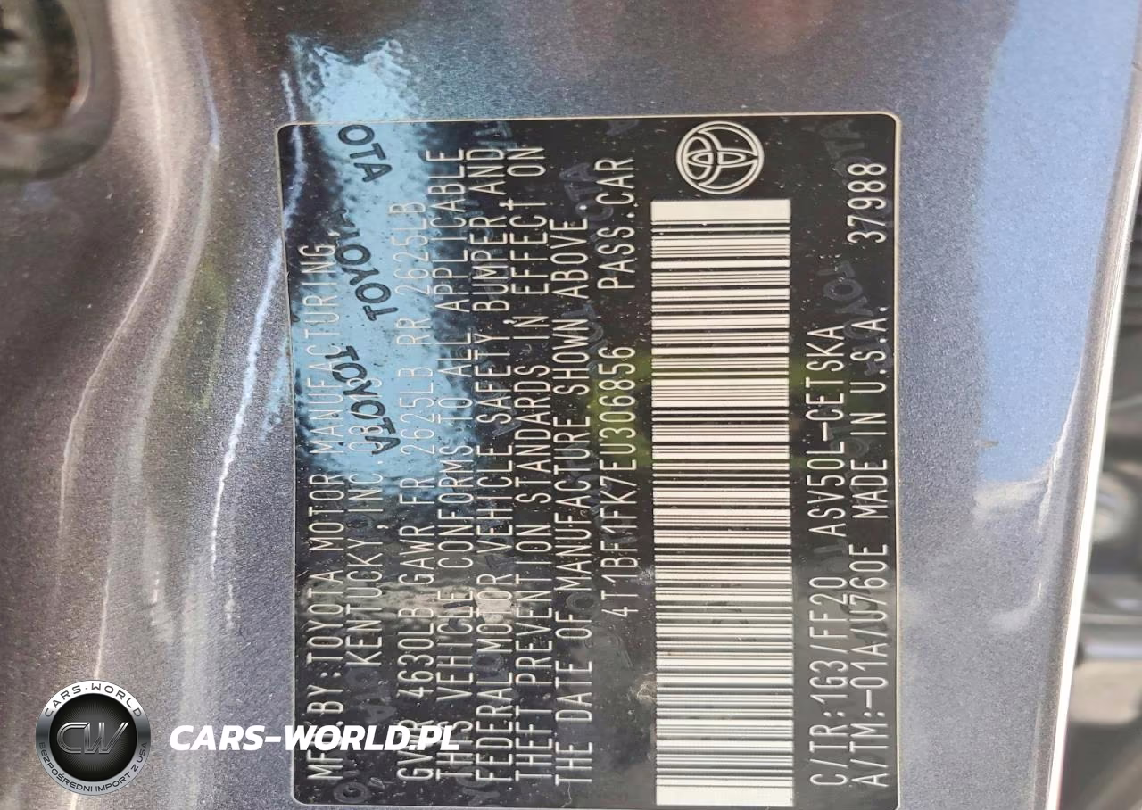 2014 Toyota Camry Se VIN:4T1BF1FK7EU306856 - 12
