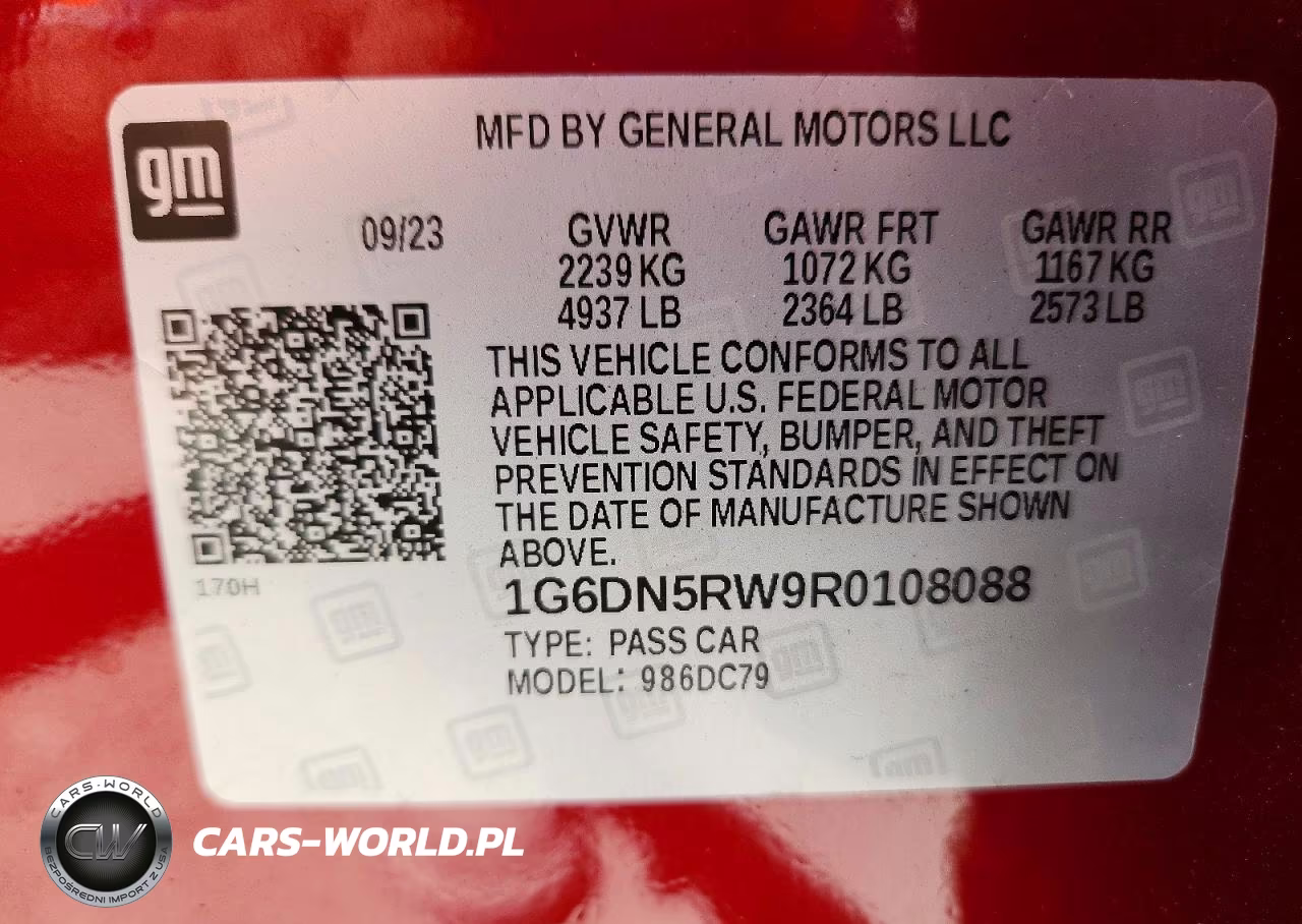 2024 Cadillac Ct5 Premium Luxury VIN:1G6DN5RW9R0108088 - 12
