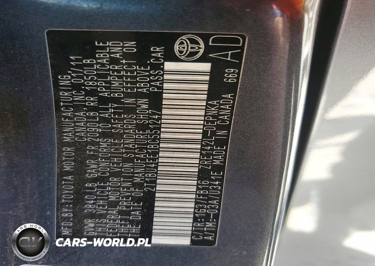2011 Toyota Corolla Le VIN:2T1BU4EE1BC551247 - 12