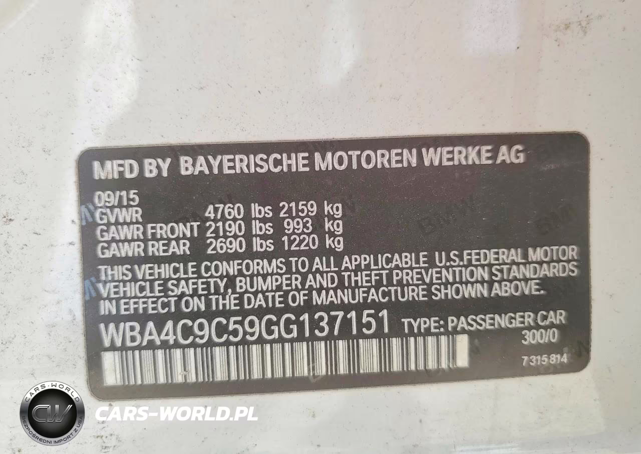 2016 BMW 428 Xi Gran Coupe Sulev VIN:WBA4C9C59GG137151 - 12