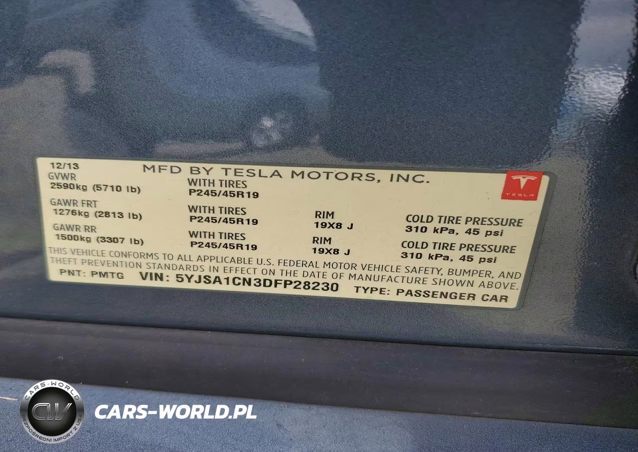 2013 Tesla Model S VIN:5YJSA1CN3DFP28230 - 12