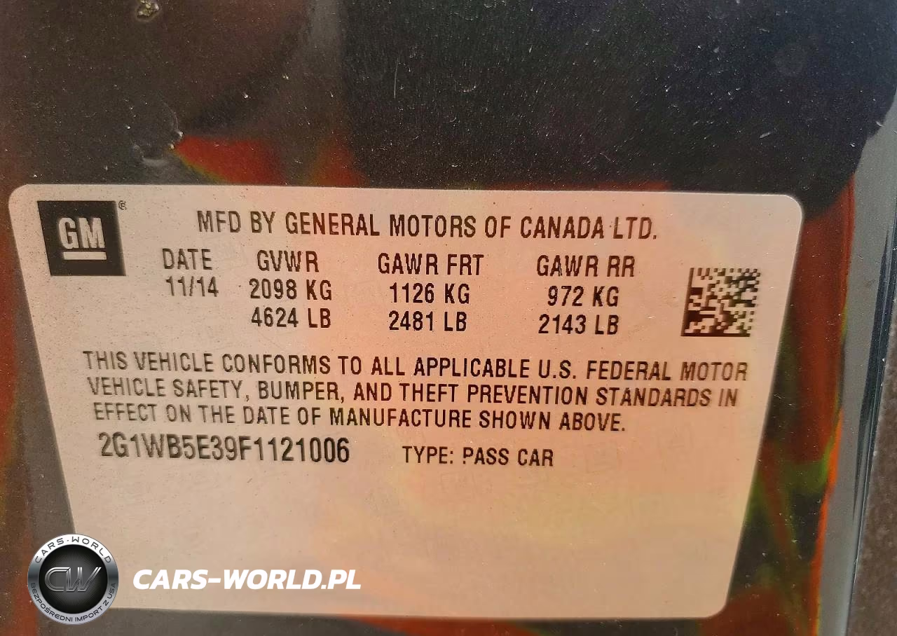 2015 Chevrolet Impala Limited Lt VIN:2G1WB5E39F1121006 - 12