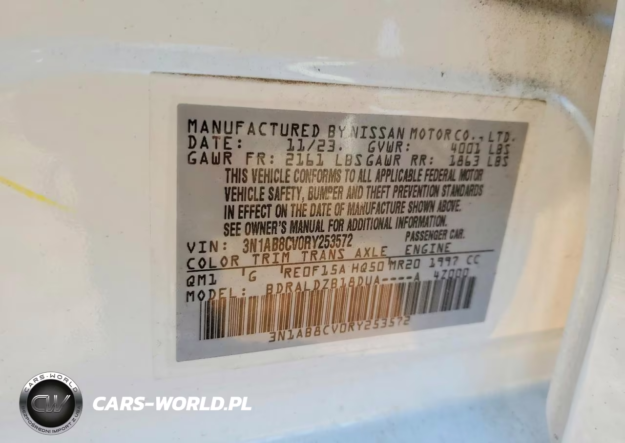 2024 Nissan Sentra Sv VIN:3N1AB8CV0RY253572 - 13