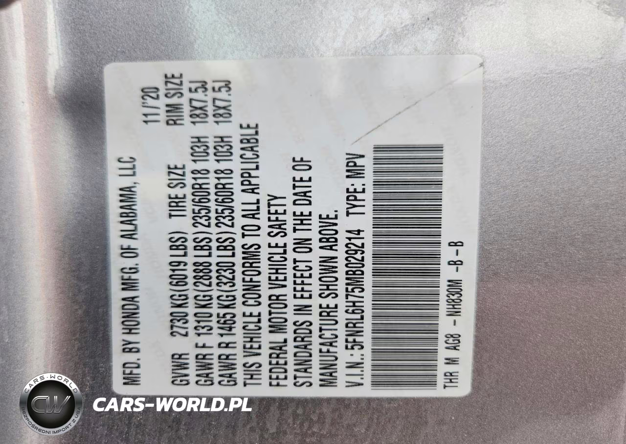 2021 Honda Odyssey Exl VIN:5FNRL6H75MB029214 - 13