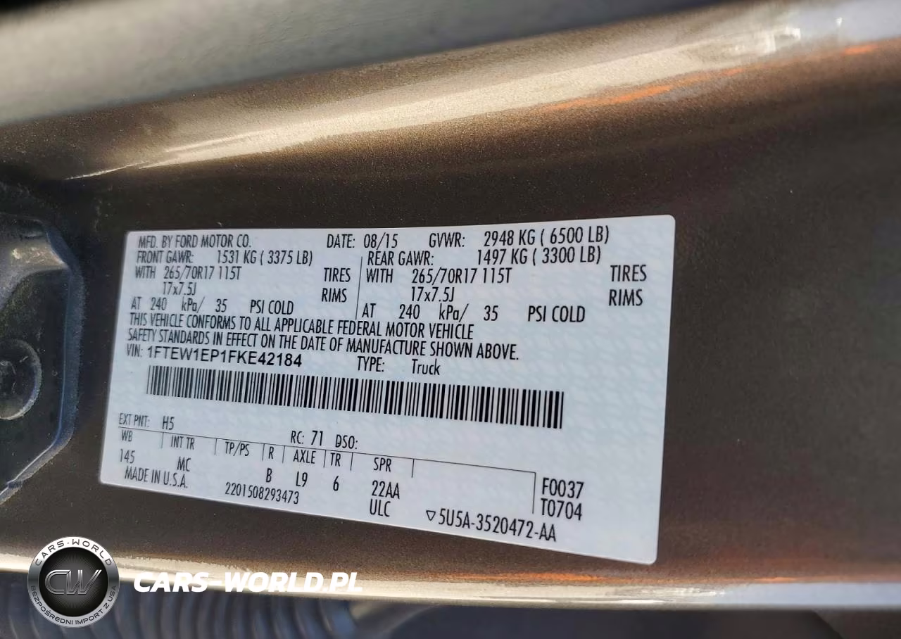 2015 Ford F150 Supercrew VIN:1FTEW1EP1FKE42184 - 12