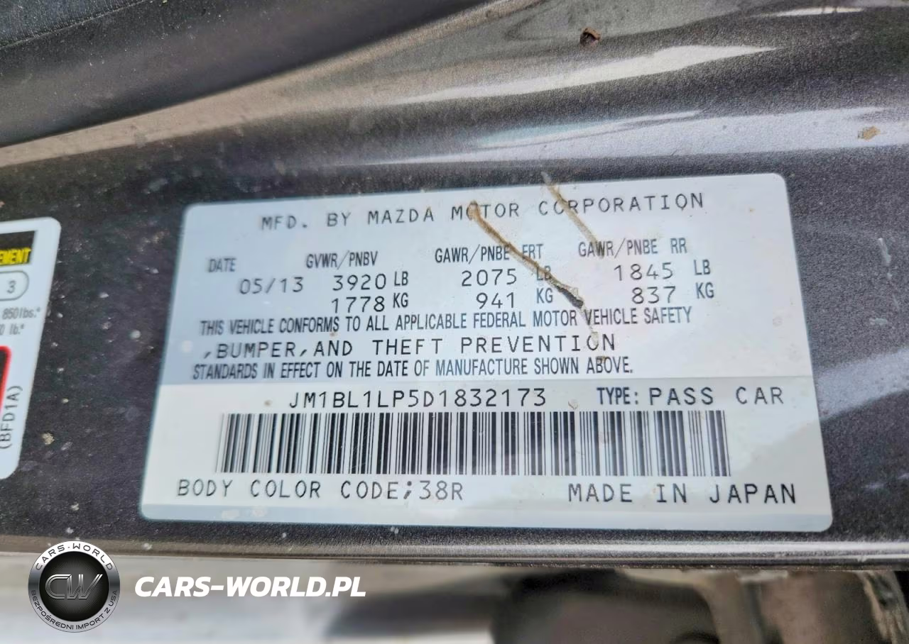 2013 Mazda 3 I VIN:JM1BL1LP5D1832173 - 12