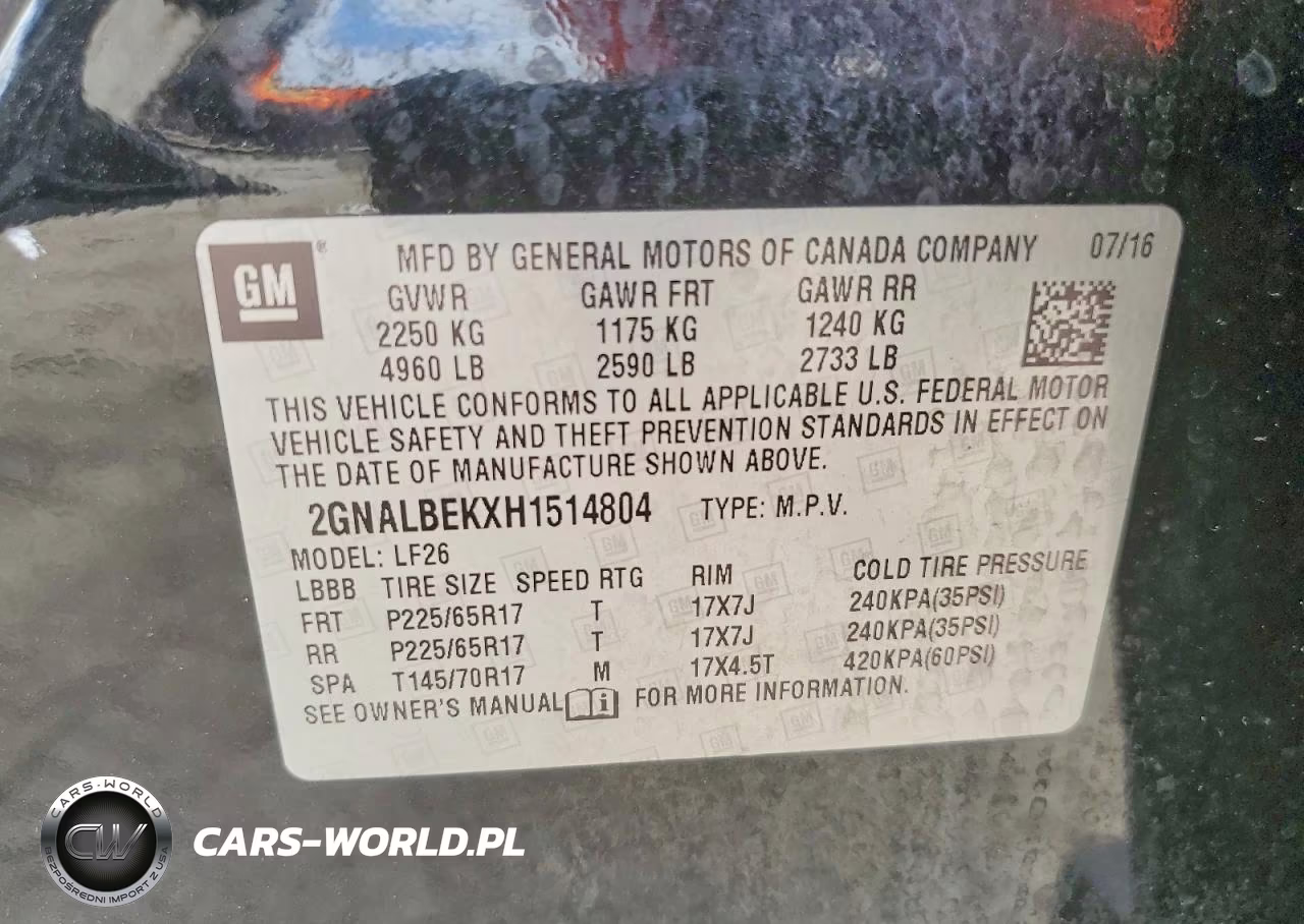 2017 Chevrolet Equinox Ls VIN:2GNALBEKXH1514804 - 14