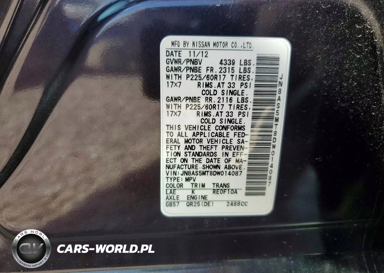 2013 Nissan Rogue S VIN:JN8AS5MT8DW014087 - 14