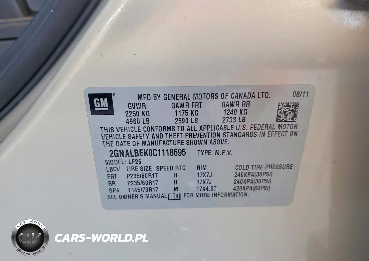 2012 Chevrolet Equinox Ls VIN:2GNALBEK0C1118695 - 12