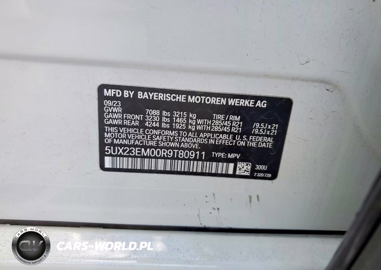 2024 BMW X7 xDrive40I VIN:5UX23EM00R9T80911 - 13