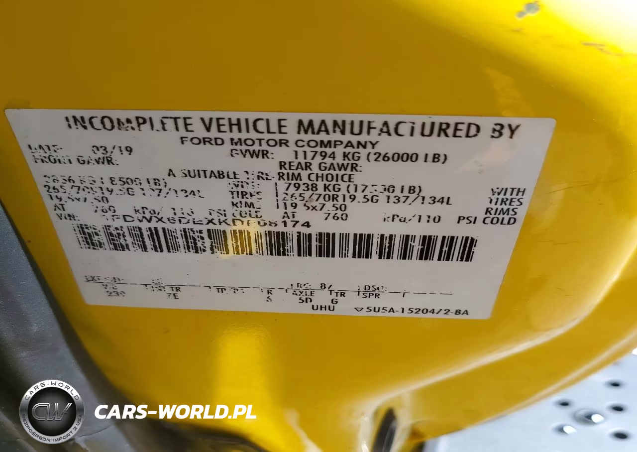 2019 Ford F650 Super Duty VIN:1FDWX6DEXKDF08174 - 10