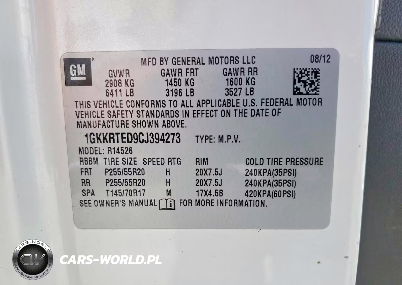 2012 GMC Acadia Denali VIN:1GKKRTED9CJ394273 - 13