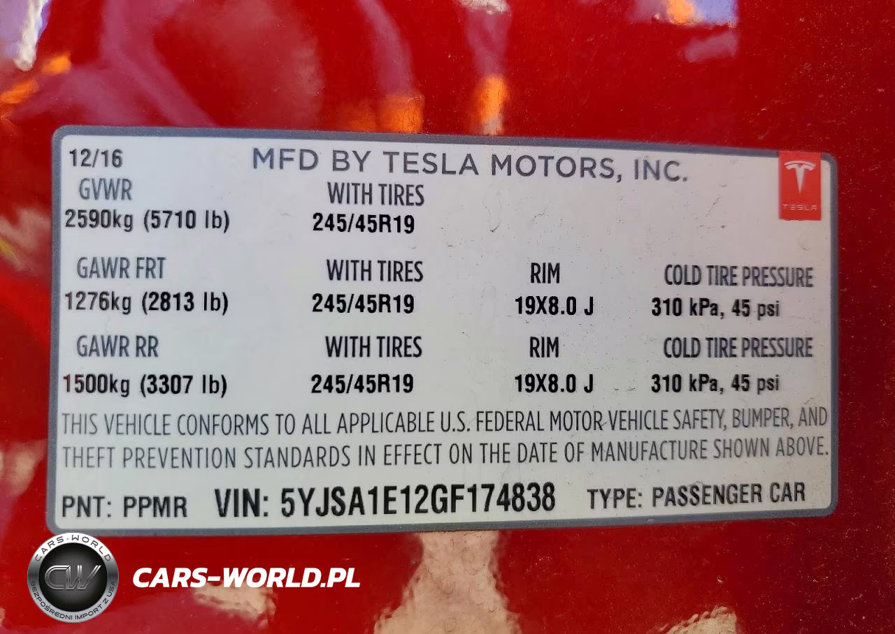 2016 Tesla Model S VIN:5YJSA1E12GF174838 - 12