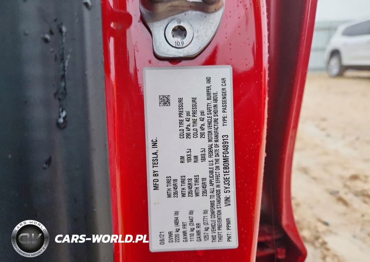 2021 Tesla Model 3 VIN:5YJ3E1EB0MF048913 - 12