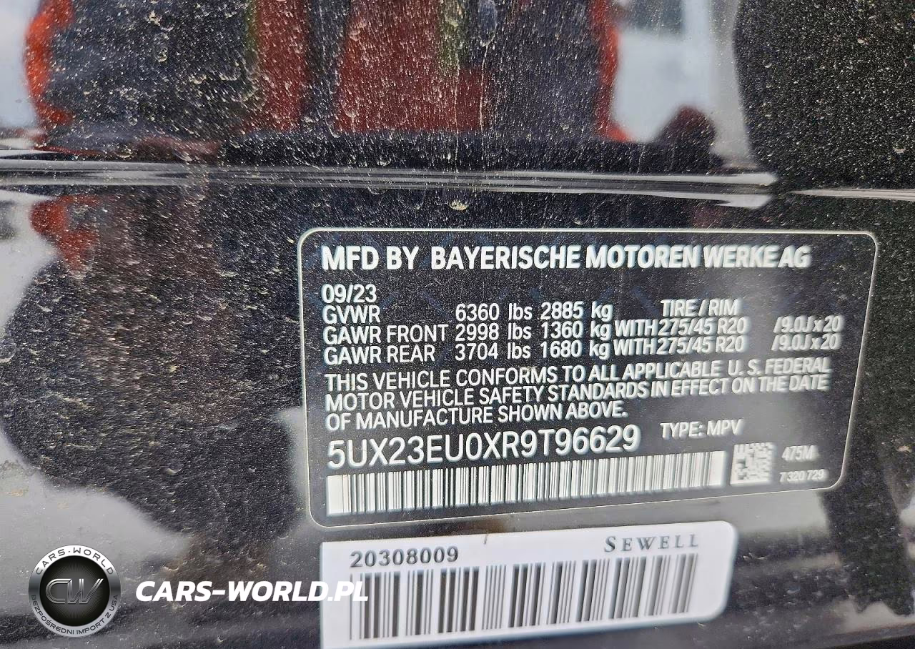 2024 BMW X5 xDrive40I VIN:5UX23EU0XR9T96629 - 13