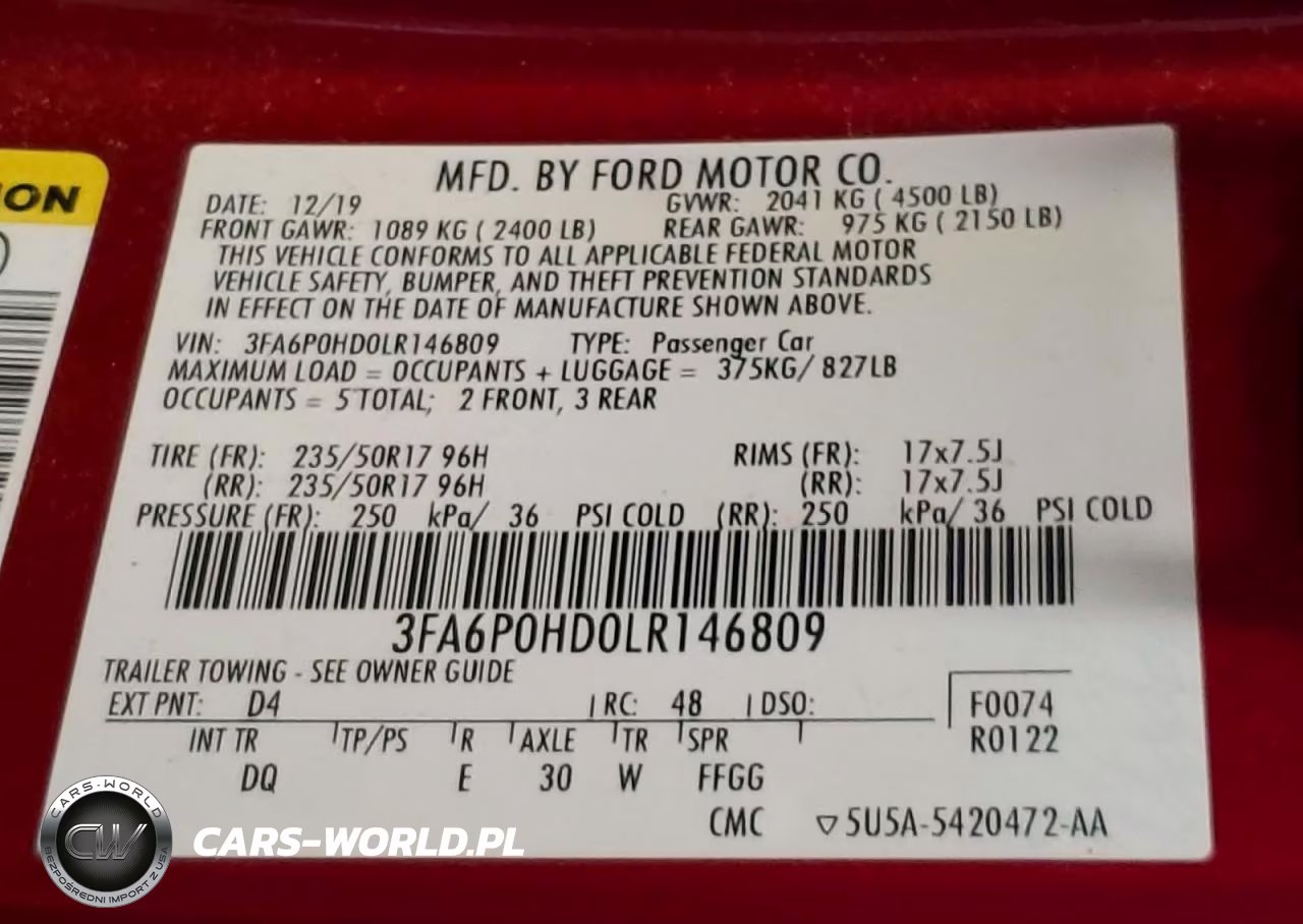 2020 Ford Fusion Se VIN:3FA6P0HD0LR146809 - 12