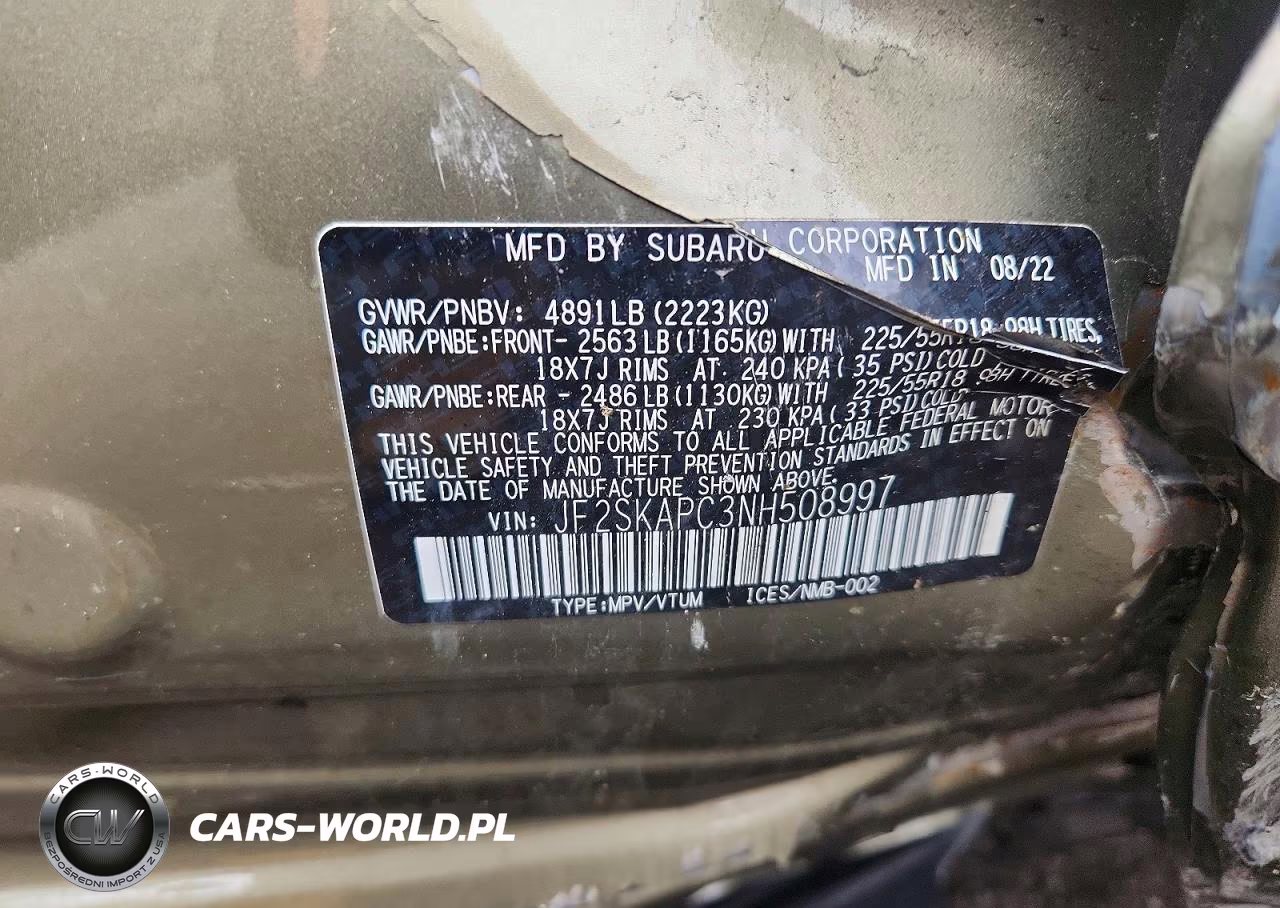 2022 Subaru Forester Limited VIN:JF2SKAPC3NH508997 - 13