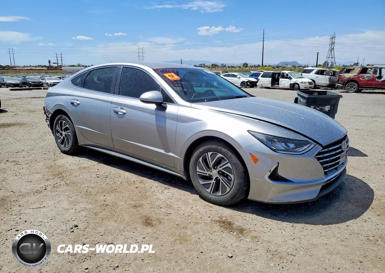 2021 Hyundai Sonata Hybrid Blue VIN:KMHL24JJ3MA021913 - 4
