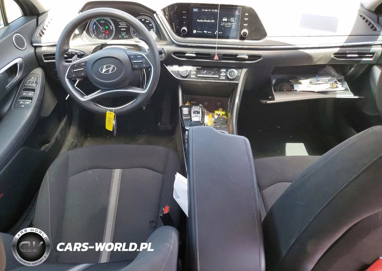 2021 Hyundai Sonata Hybrid Blue VIN:KMHL24JJ3MA021913 - 8