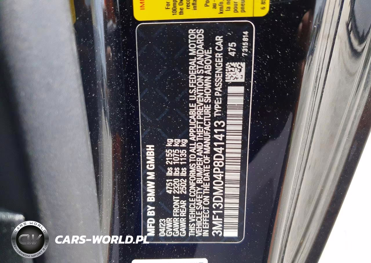 2023 BMW M2 VIN:3MF13DM04P8D41413 - 12