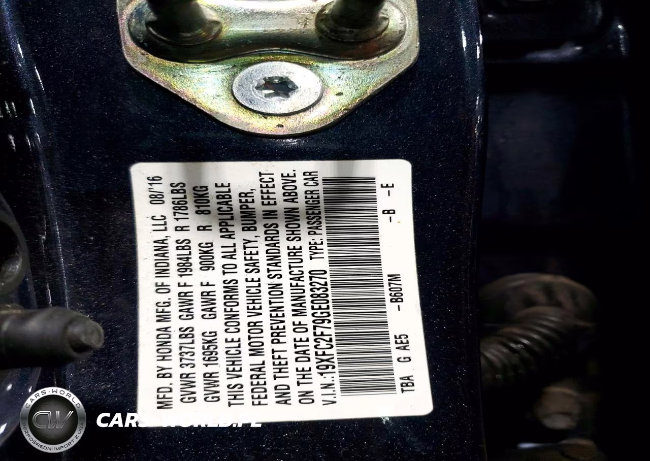2016 Honda Civic Ex VIN:19XFC2F79GE083270 - 12