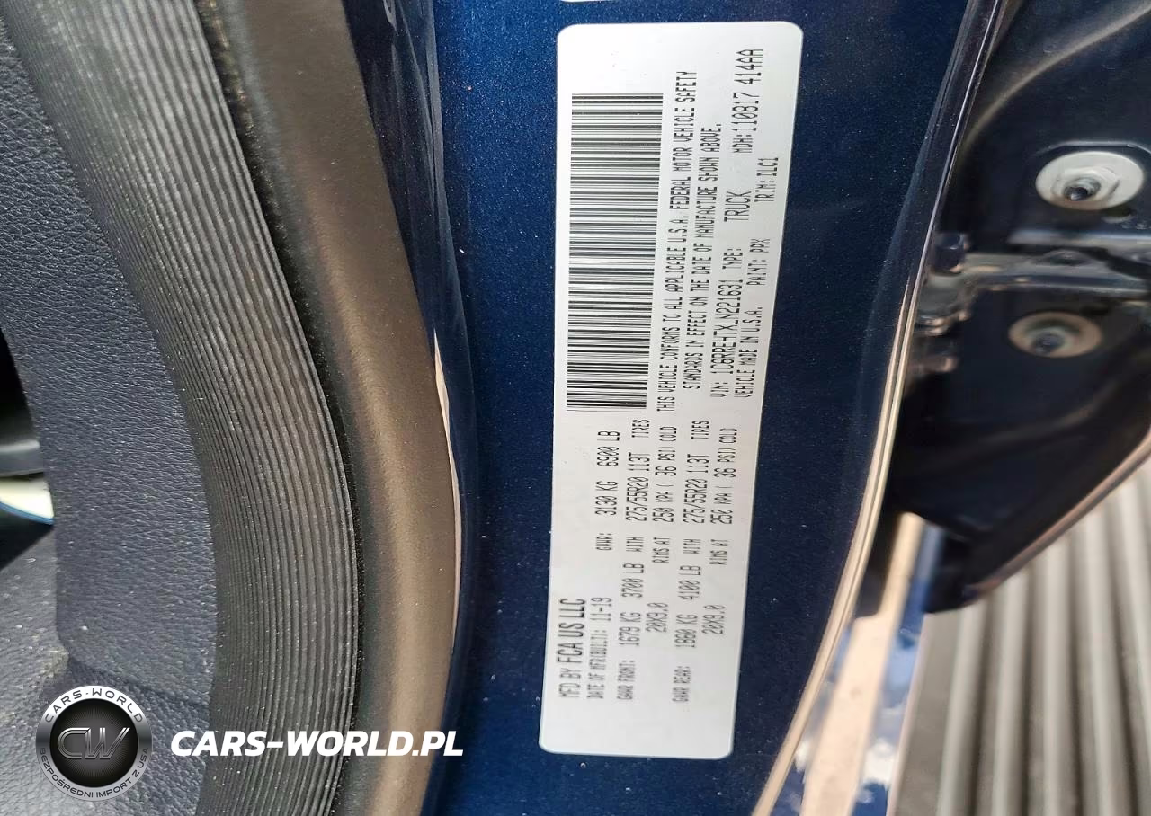 2020 Ram 1500 Limited VIN:1C6RREHTXLN221631 - 12