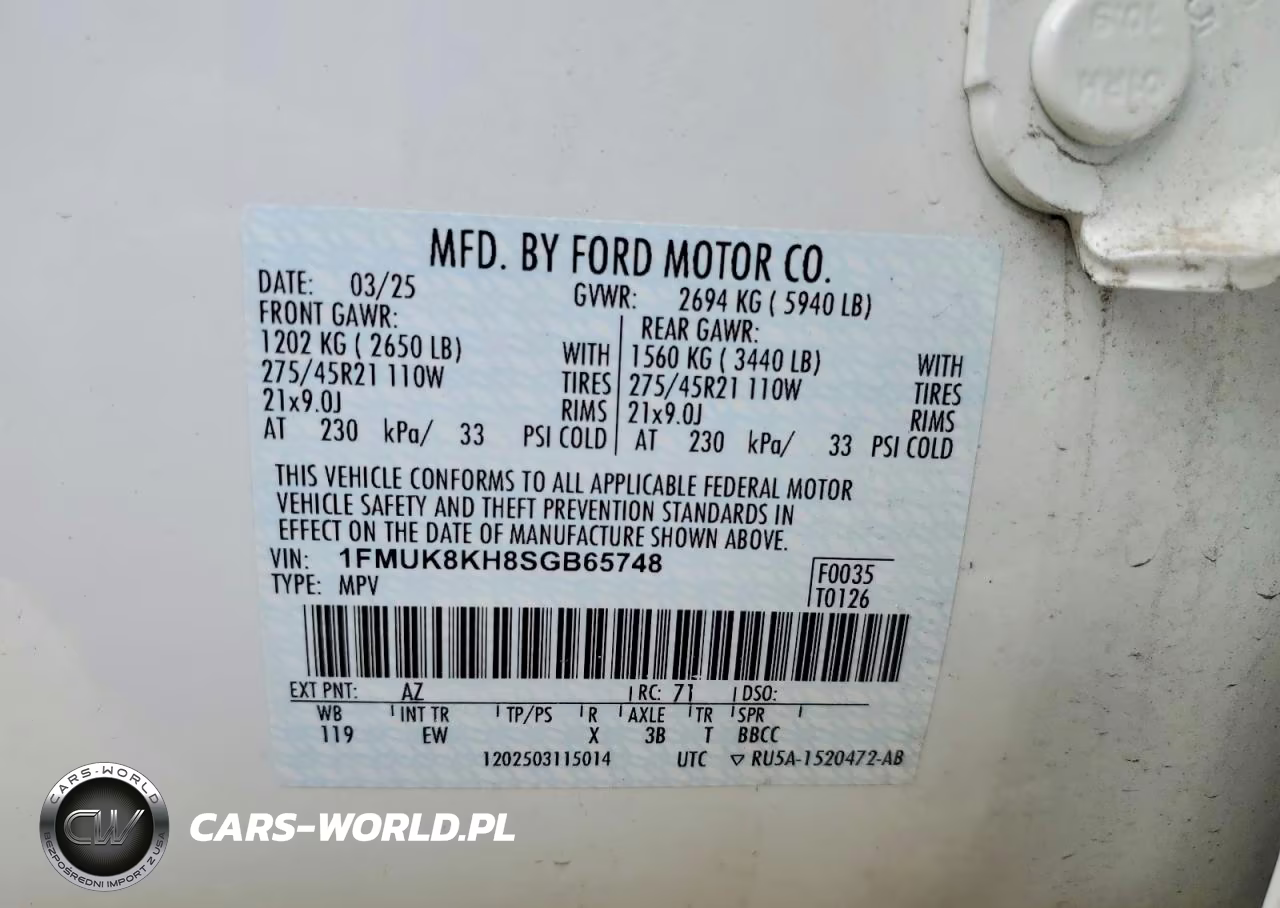 2025 Ford Explorer St-Line VIN:1FMUK8KH8SGB65748 - 13