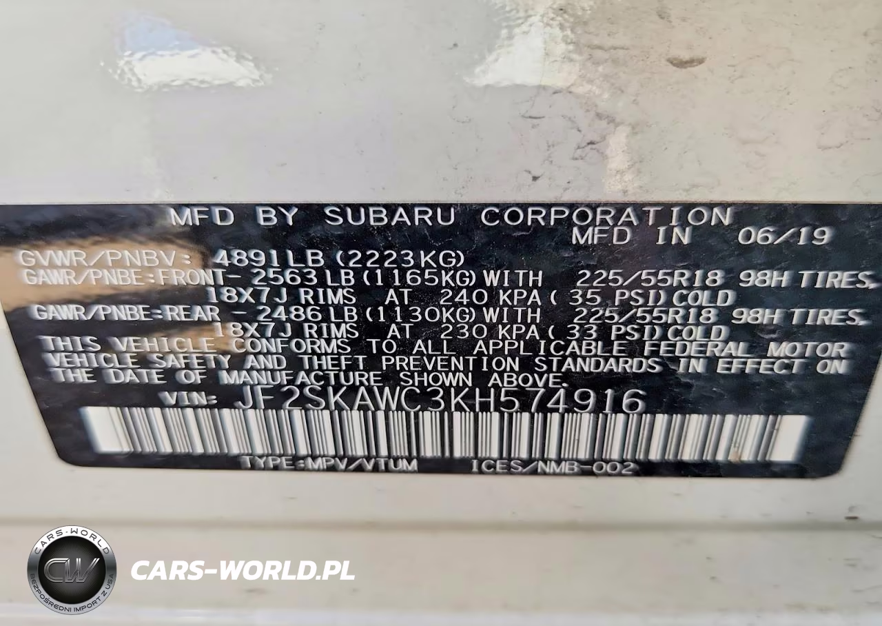2019 Subaru Forester Touring VIN:JF2SKAWC3KH574916 - 13